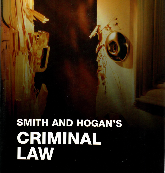 study book Smith and Hogan's Criminal Law 13th edition by david ormerod