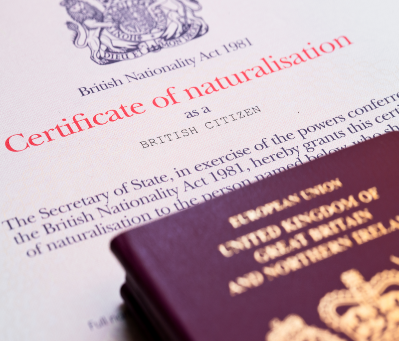 Application for naturalisation as well as registration as a British citizen